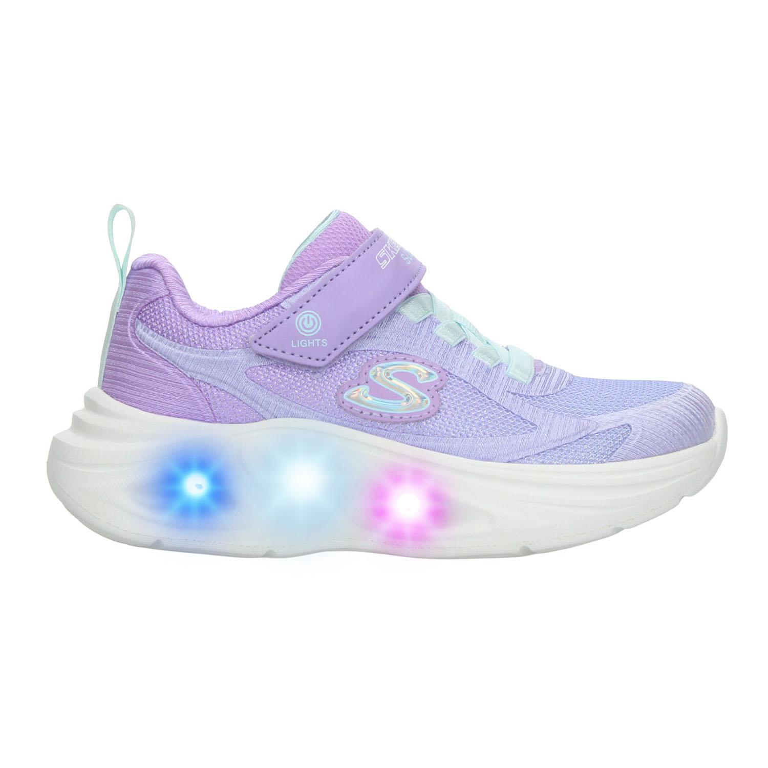 Tenis Skechers Niña Deportivo Luz Led Lavanda Infantil T17-22 — imagen 1