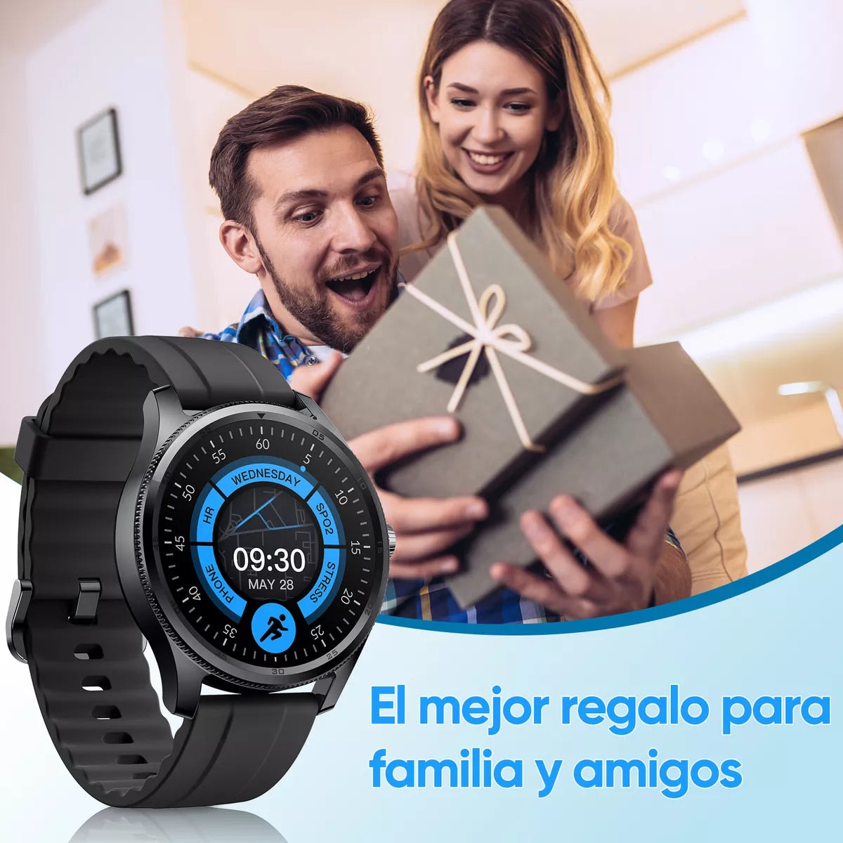 Smartwatch Reloj Inteligente Bluetooth Llamadas Alexa Impermeable IP68 1.38" Monitoreo de Salud y Ejercicio — imagen 3