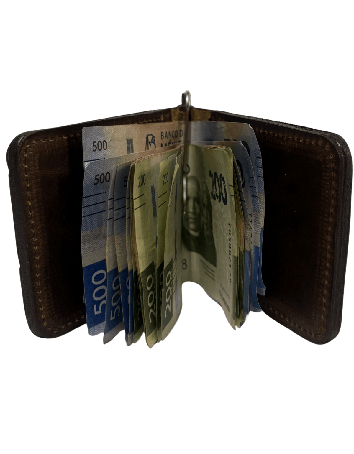 Tarjetero De Piel Con Clip Para Billetes Minimalista — imagen 4