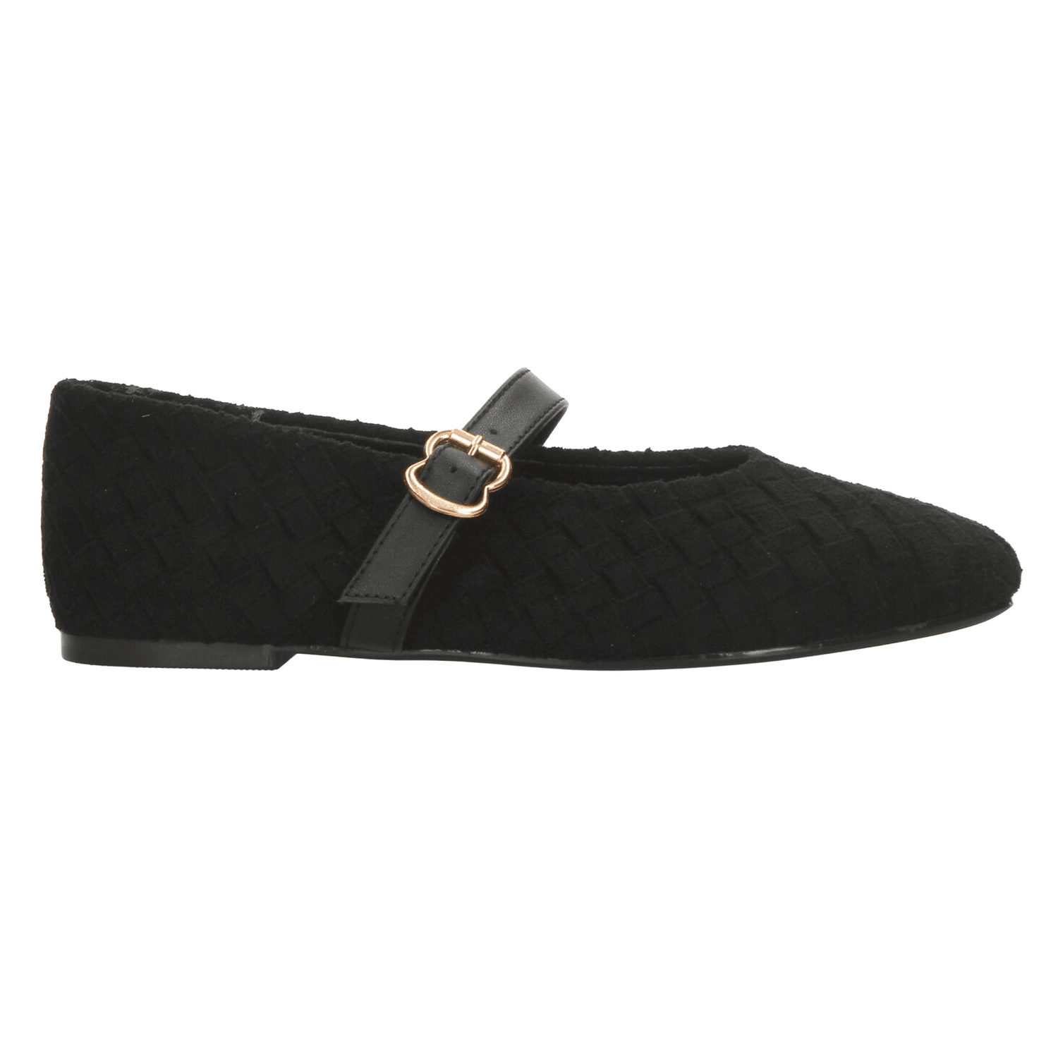 Flats Berlin Dama Casual Mary Jane Hebilla Negro Mujer — imagen 1
