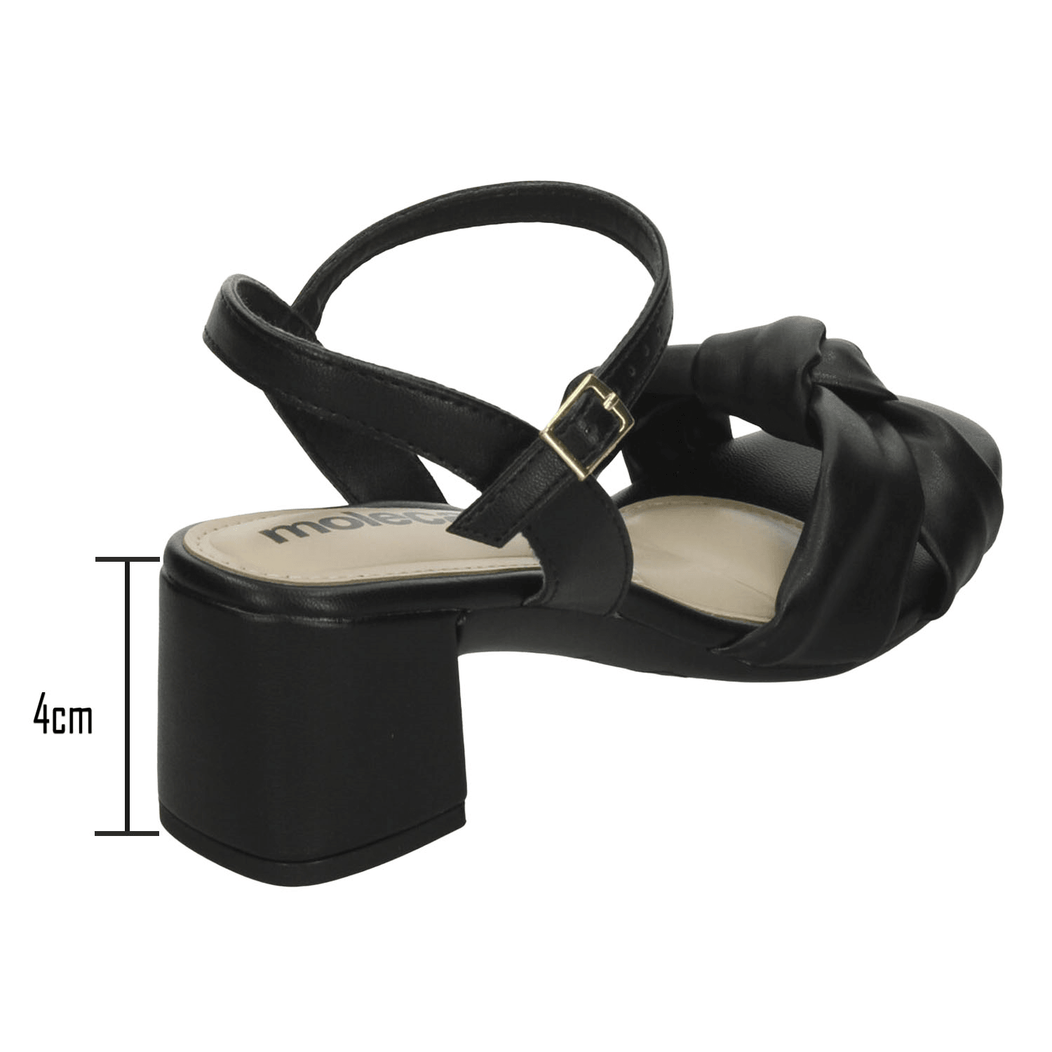 Sandalias Moleca Dama Casual Negro Mujer — imagen 3