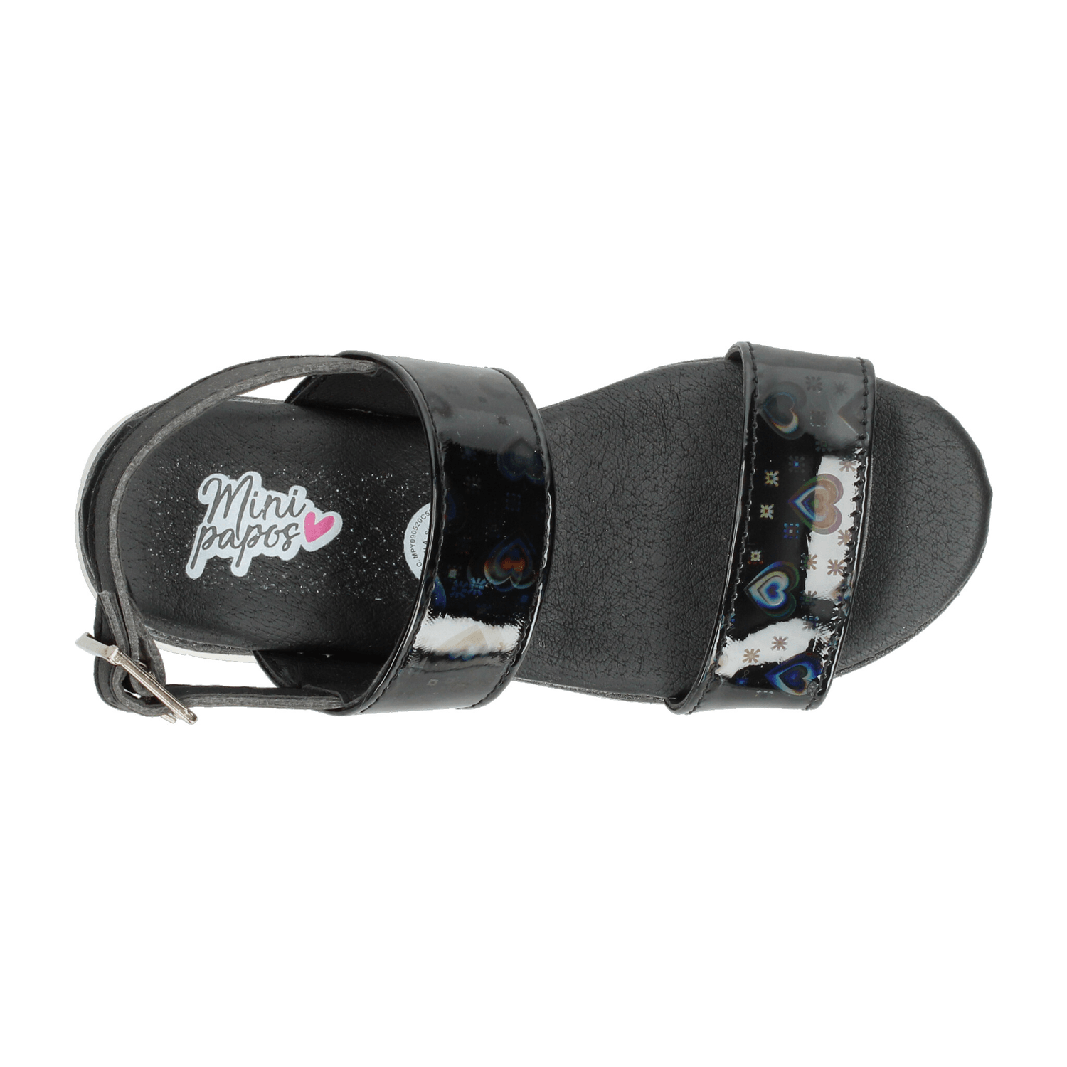 Sandalias Minipapos Niña Casual Negro Infantil T18-22 — imagen 8