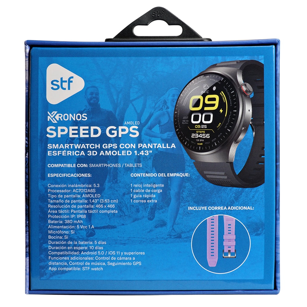 Smartwatch Reloj Kronos Speed STF Pantalla Amoled 1.43" Resistencia al agua IP68 GPS — imagen 10