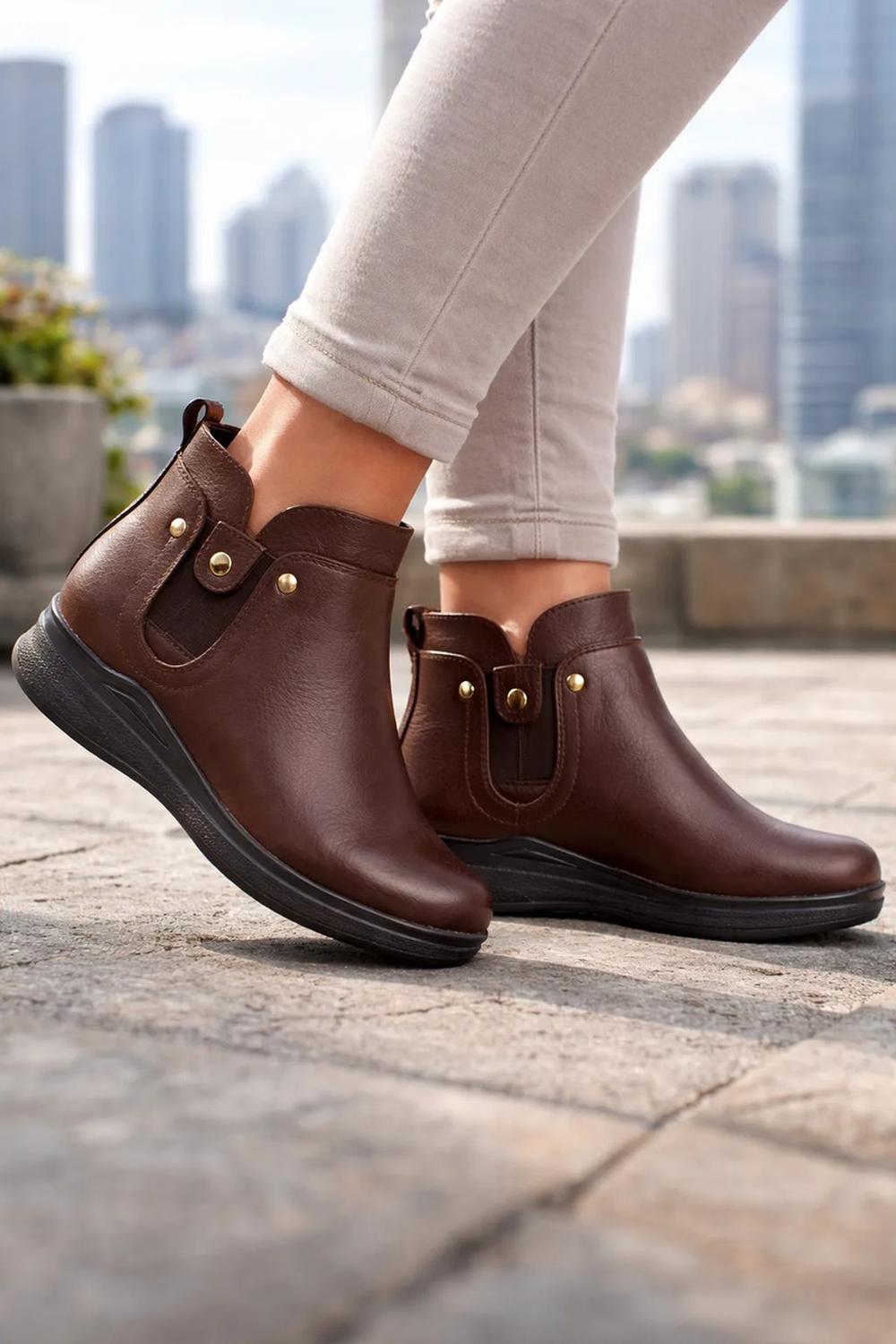 Botin Shosh Dama Piel Vacuno Elastco 1308215 — imagen 1