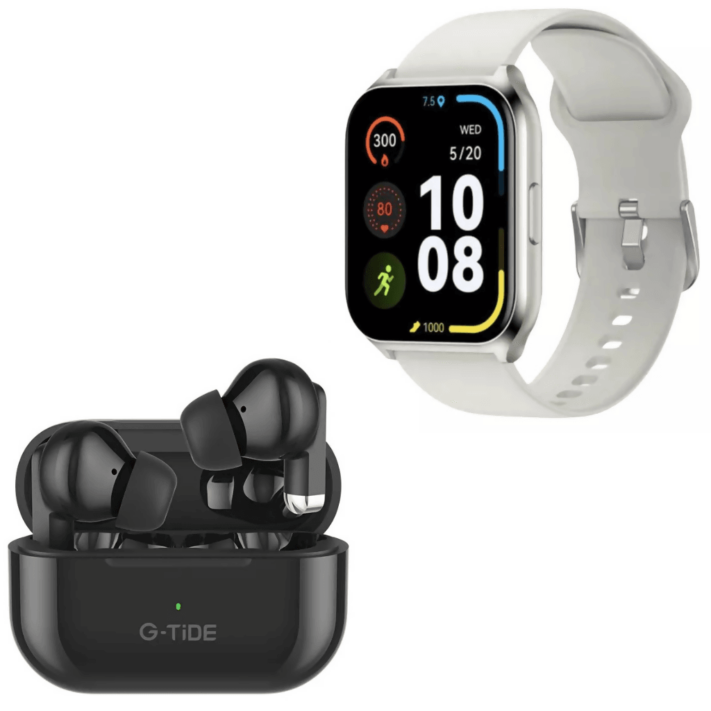 Smartwatch Filwans Gts Mini Plata + Audífonos G-tide L22 — imagen 2