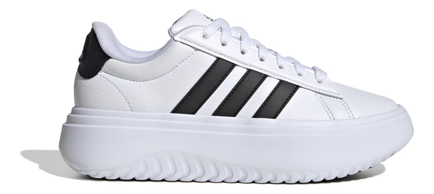 Tenis Dama Adidas Grand Court Blanco Casual Plataforma Mujer — imagen 2