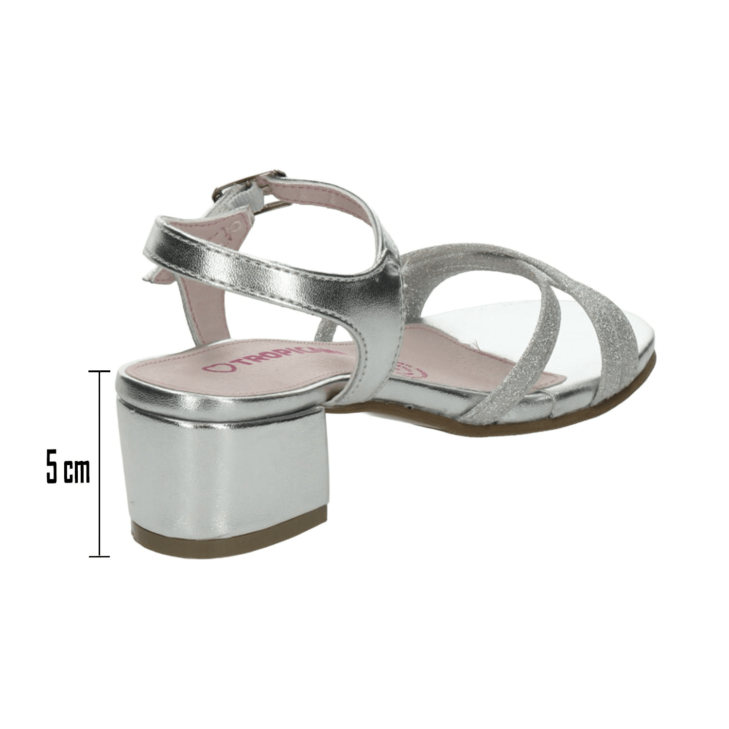 Sandalias Tropicana Niña Casual Plateado Infantil T18-21 — imagen 3