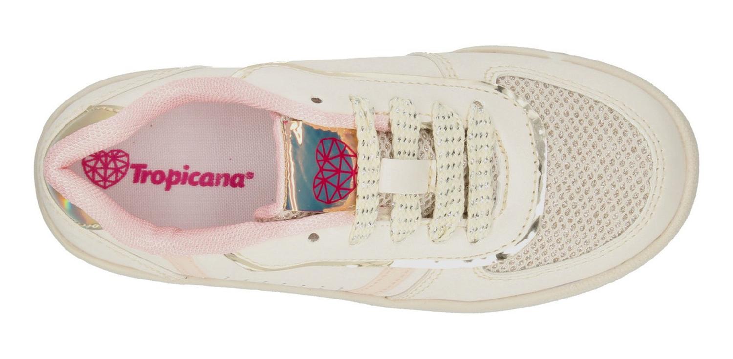 Tenis Niña Tropicana Latte Con Rosa Pastel Casual Infantil T18-26 — imagen 8