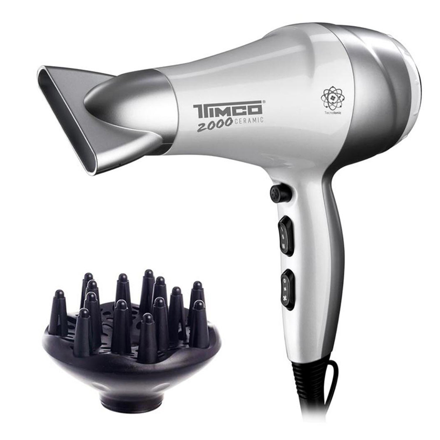 Secadora de Cabello Cerámica Iones con Difusor y Boquilla Timco SIN-2000 — imagen 2