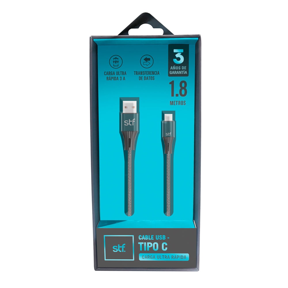 Cable USB a Tipo C 1.8m Carga Ultra Rápida 3A Transferencia Datos — imagen 5