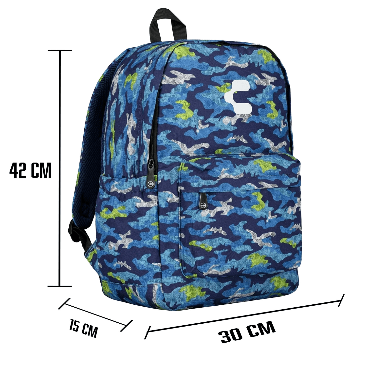 Set de Mochila Charly Camuflaje Niño Azul Escolar Lonchera Infantil — imagen 6