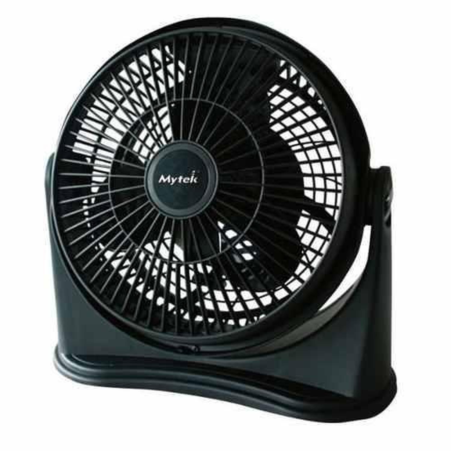 2 VENTILADORES ESCRITORIO PISO MYTEK 8 PULGADAS 3 VEL NEGRO — imagen 2