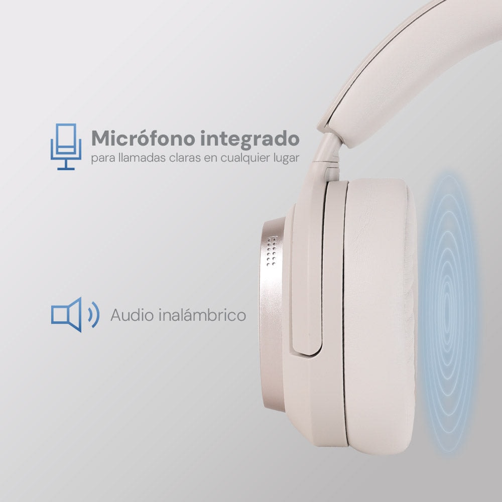 Audifonos Inalámbricos On Ear One STF 14hrs Uso, Blanco — imagen 5