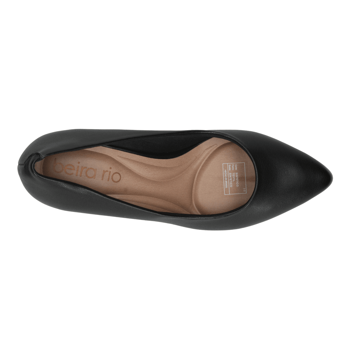 Zapatillas Beira Rio Dama Negro Formal Stiletto Mujer — imagen 9