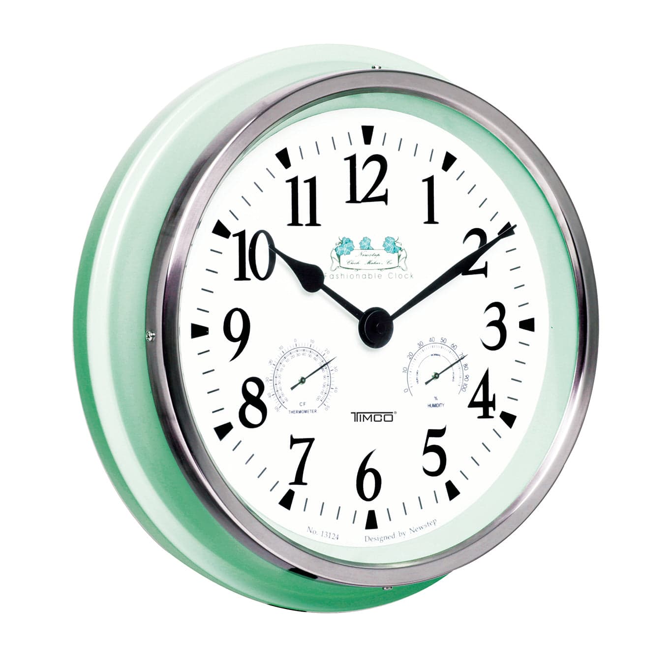 Reloj de Pared Analógico Estilo Retro con Medidor de Temperatura y Humedad Timco HYW124V — image 2