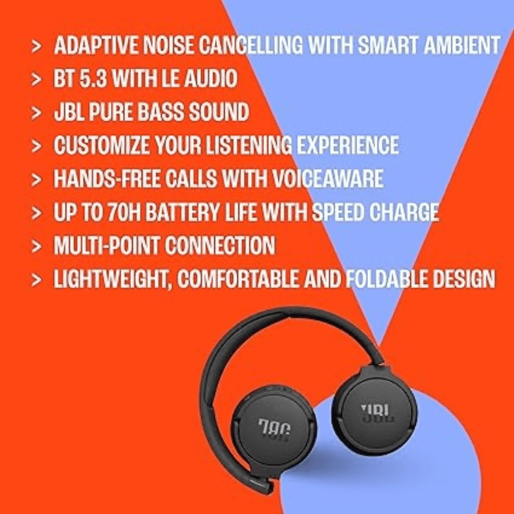 Audifonos Inalámbricos JBL Tune 670NC - Negro — imagen 5