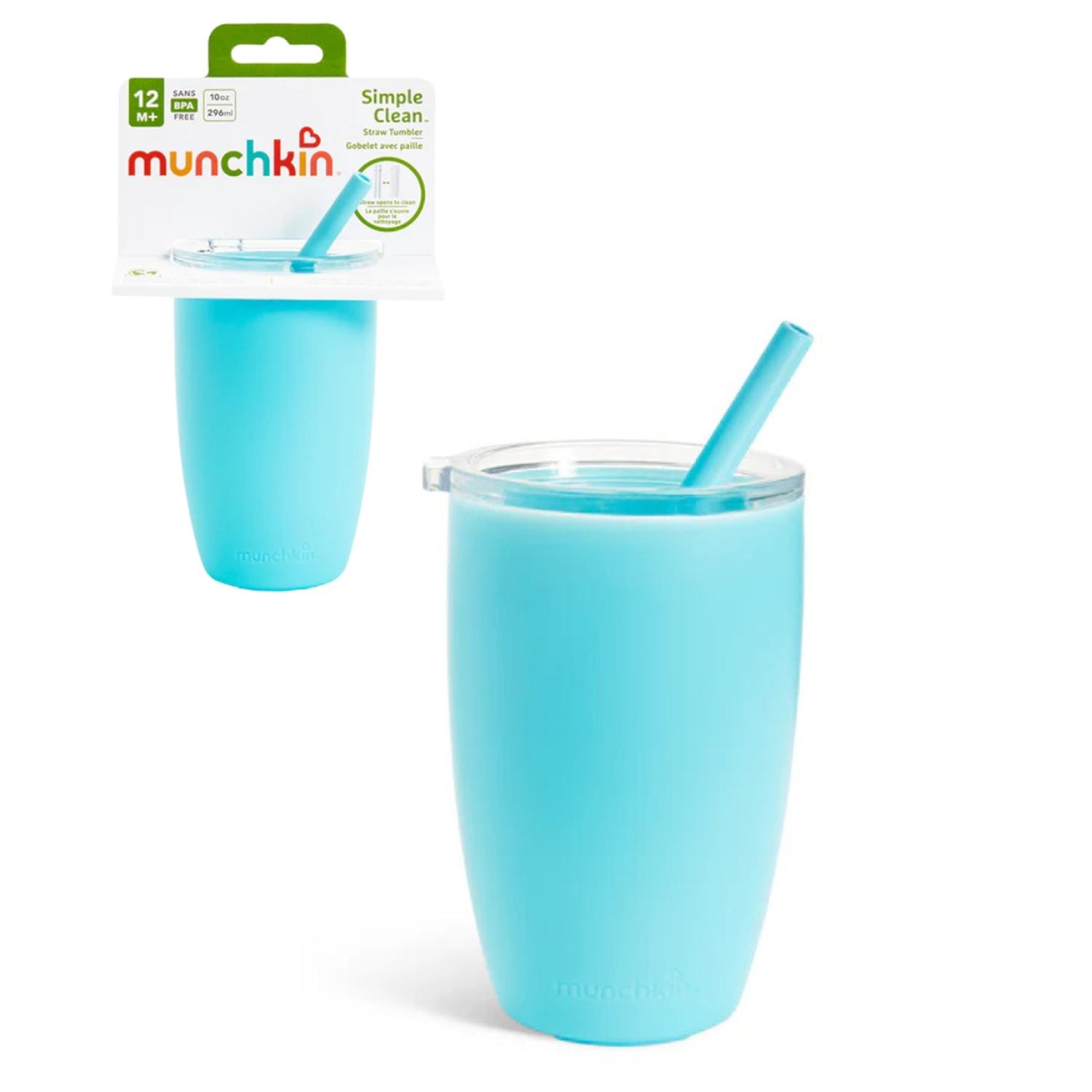 Vaso Entrenador 10oz Munchkin Popote Y Tapa Facil Limpieza Simple Clean Straw Tumbler Niño 12 Meses — imagen 1