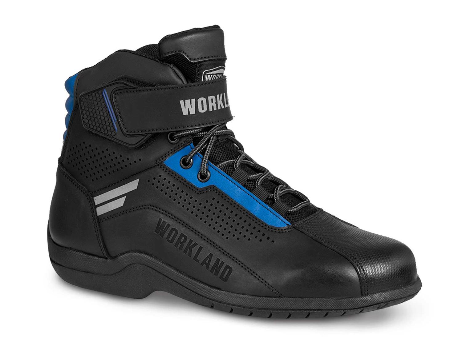 Botas hombre motociclista biker touring WKL 80017 Negro Azul — imagen 2