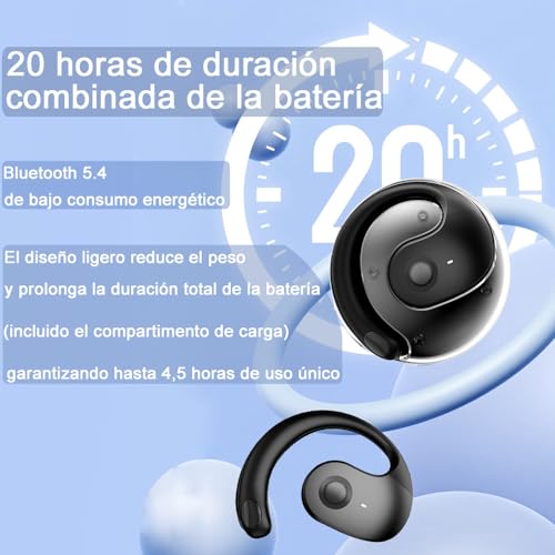 Audífonos HiTauing Bluetooth, Auriculares Bluetooth 5.4 Estéreo, Sonido Envolvente, con HiFi Estéreo y Cancelacion Ruido — imagen 4