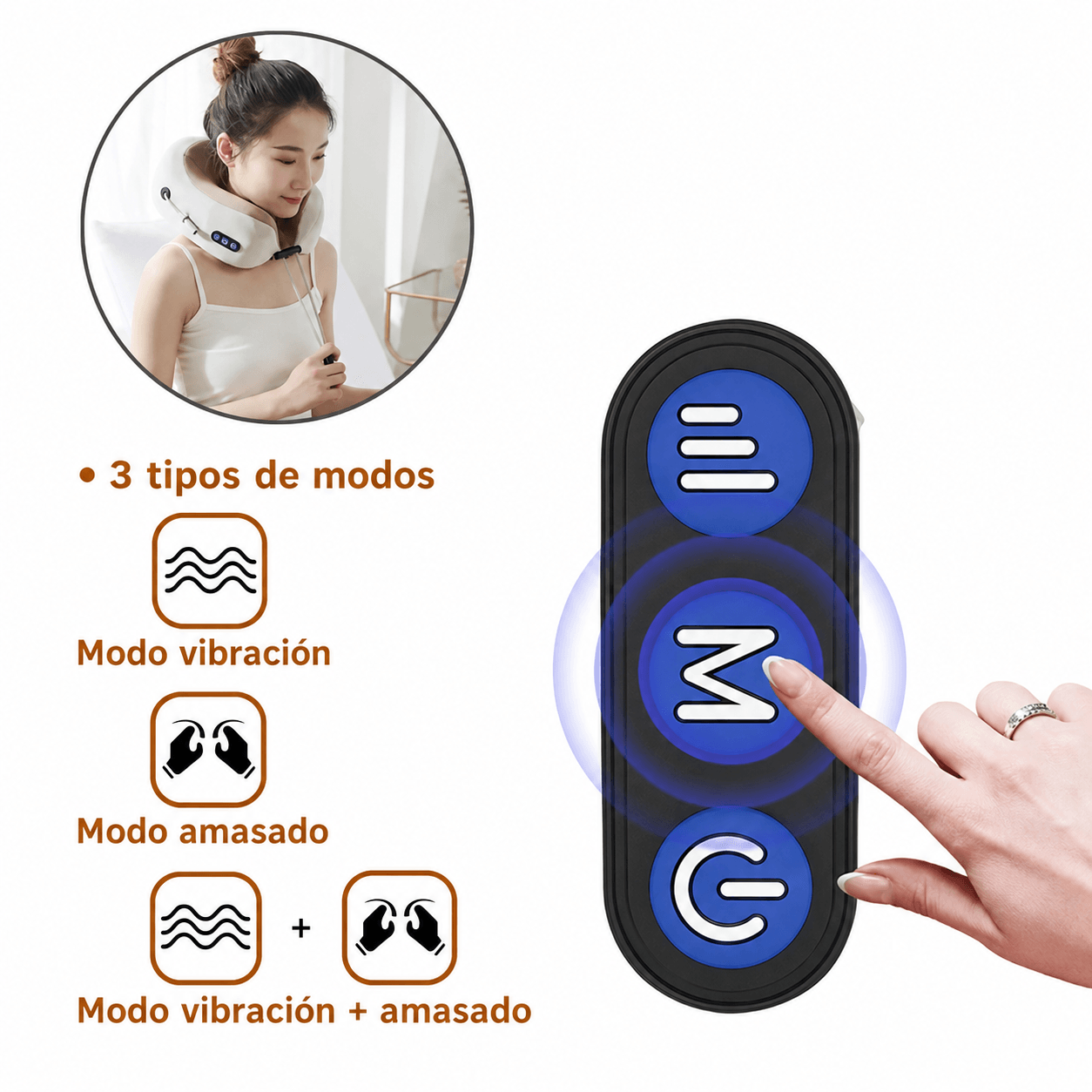 Almohada Ergonómica de Cuello con Masajeador Eléctrico — imagen 6