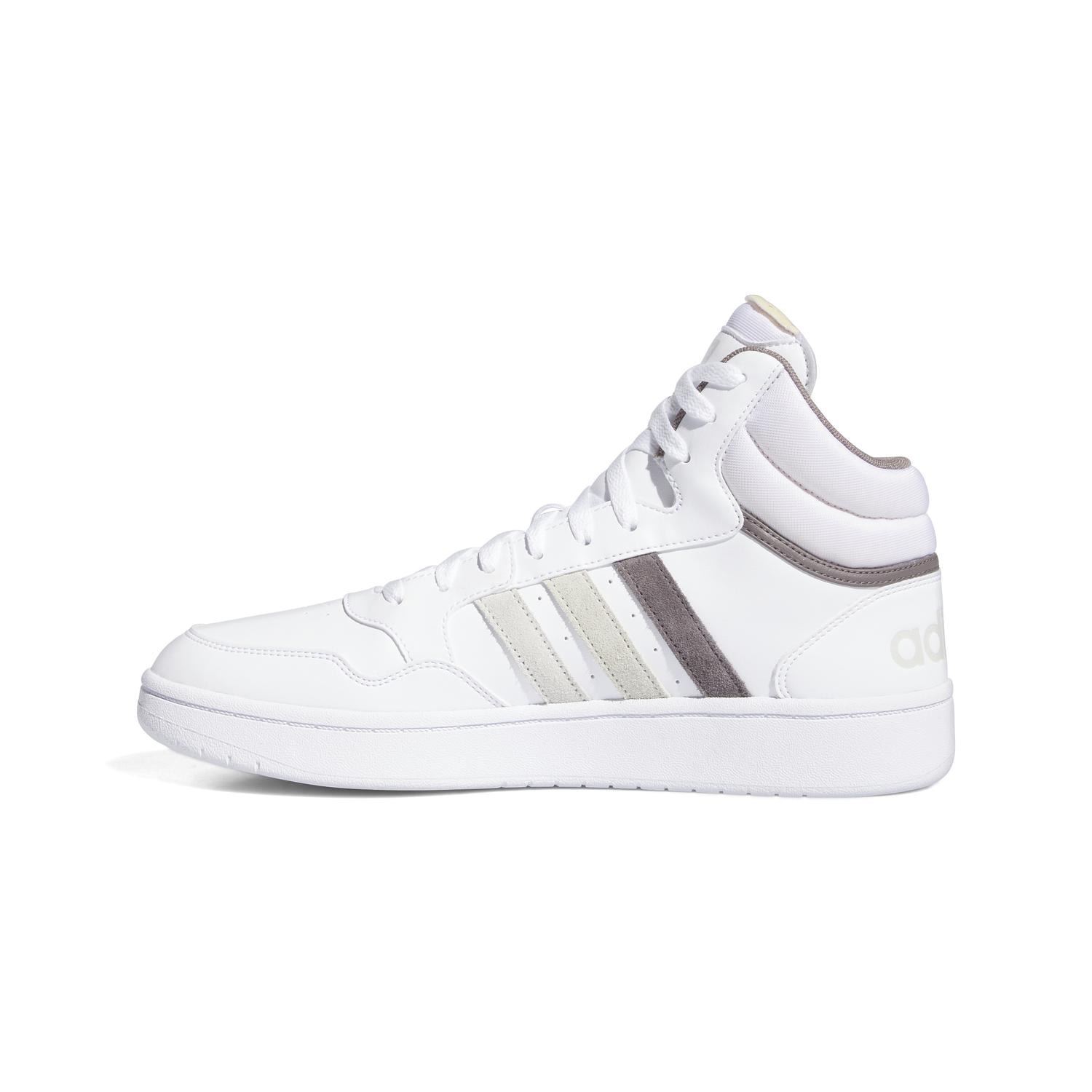 Tenis Adidas Hoop 3.0 Mid Hombre Casual Blanco Caballero — imagen 4