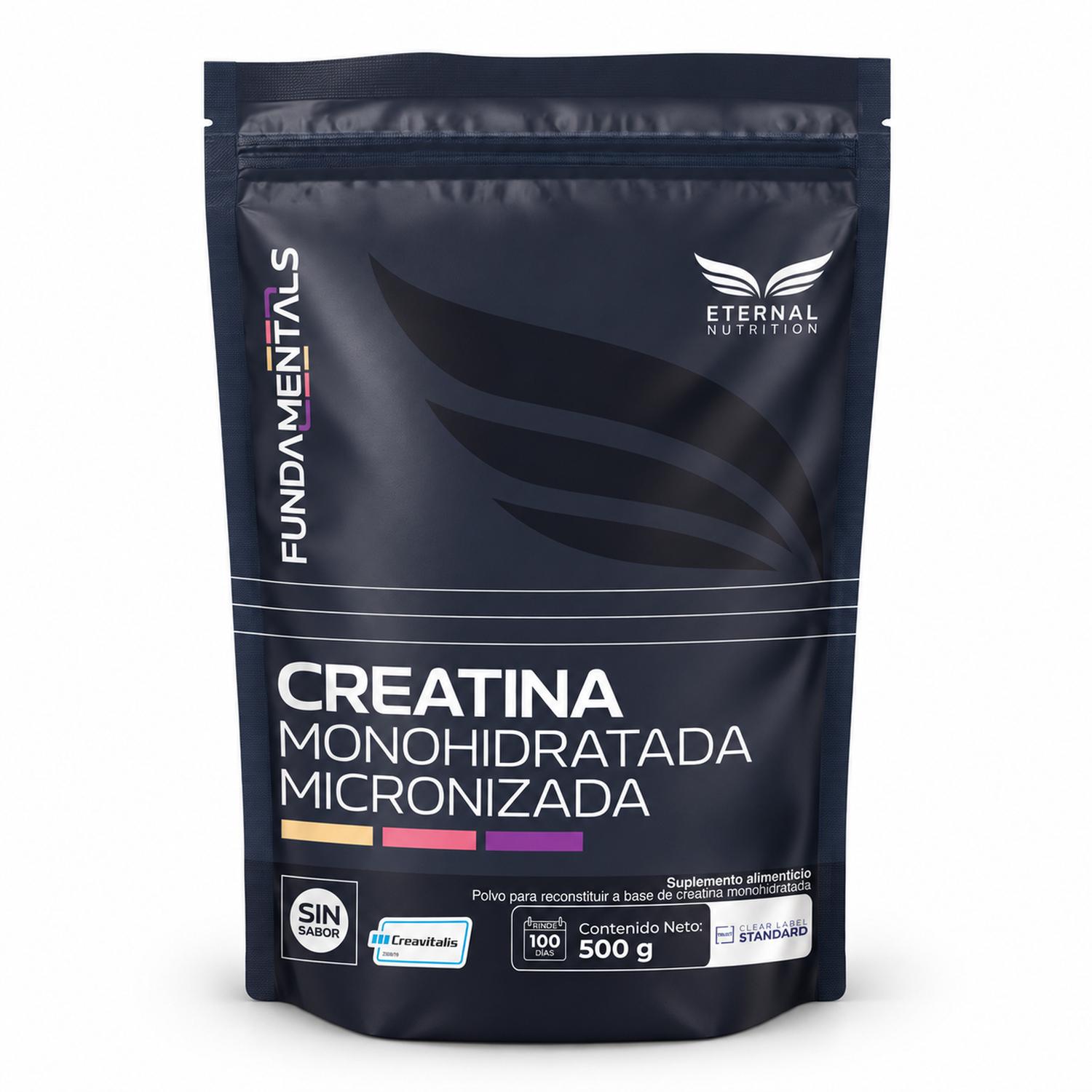 Creatina Monohidratada Micronizada Creavitalis, Sin Sabor, 500 g, 100 Porciones de 5 g — imagen 1