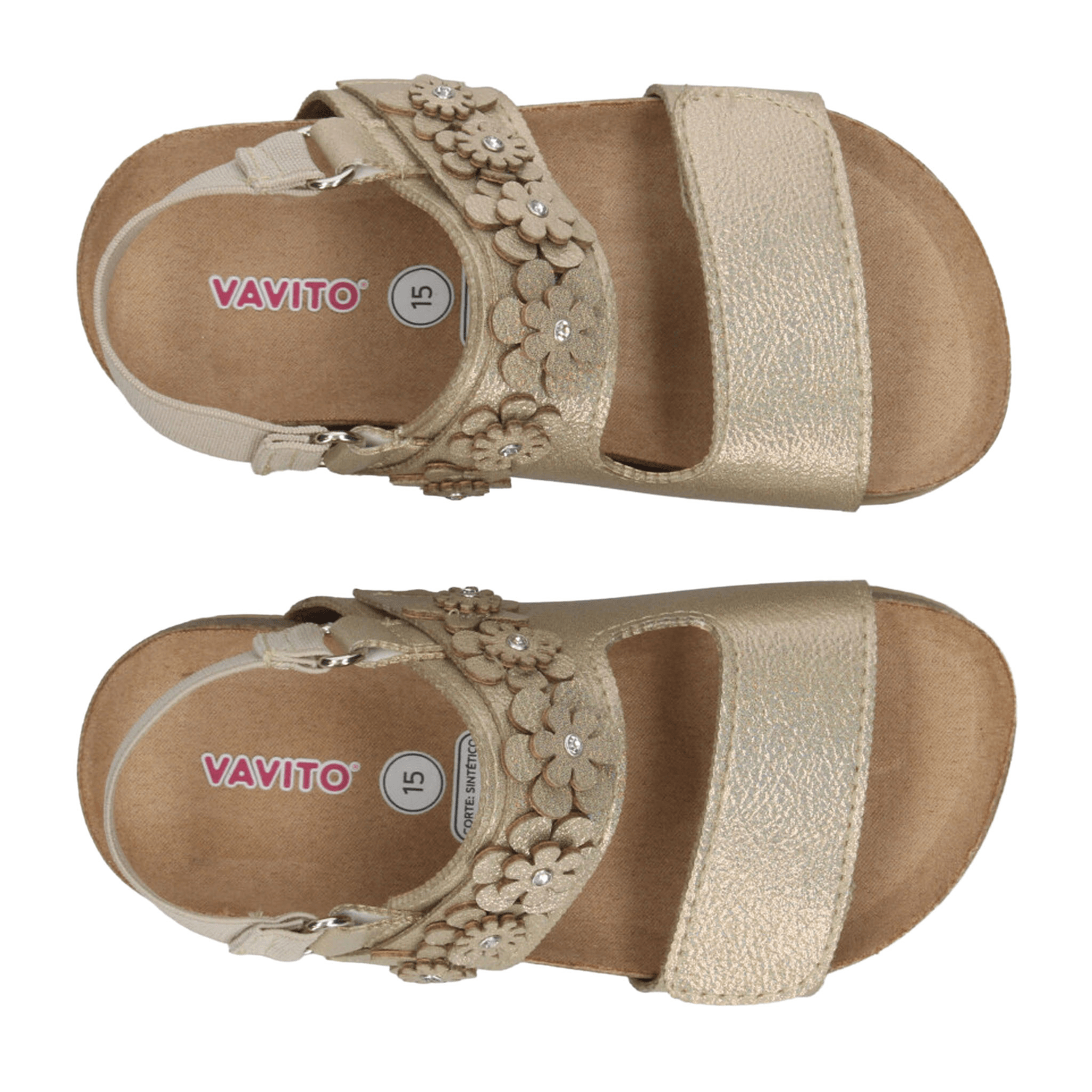 Sandalias Vavito Niña Dorado Casual Infantil T18-22 — imagen 11