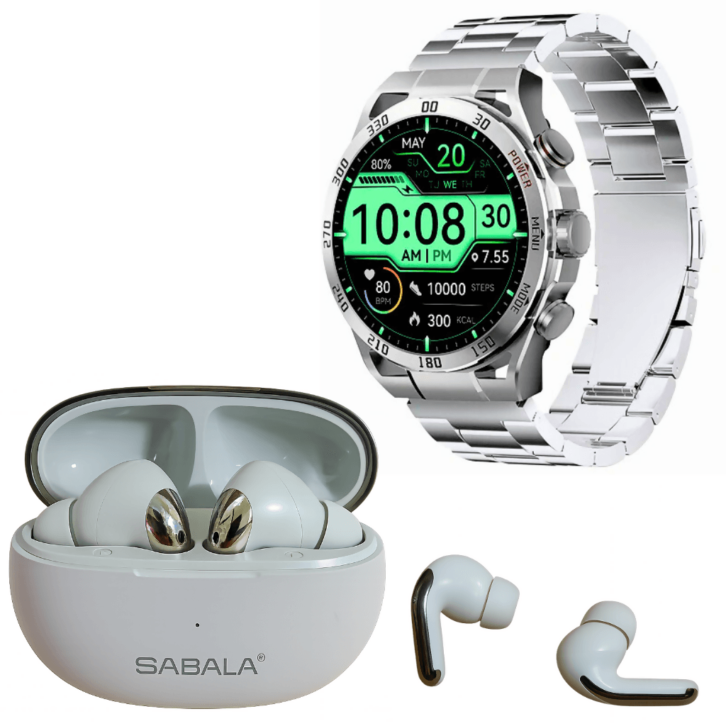 Smartwatch Filwans GTR Plata + Audifonos SABALA ST-764 — imagen 2