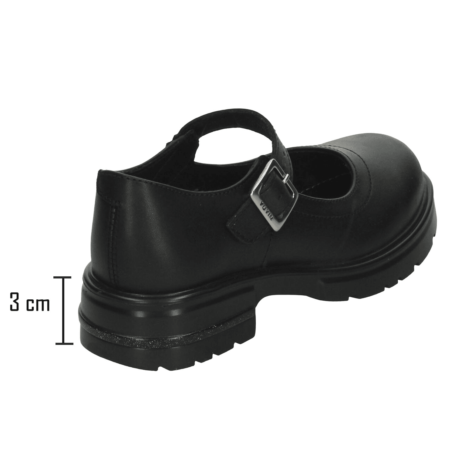 Zapato Yuyin Niña Negro Escolar Plataforma Juvenil T22-26 — imagen 4