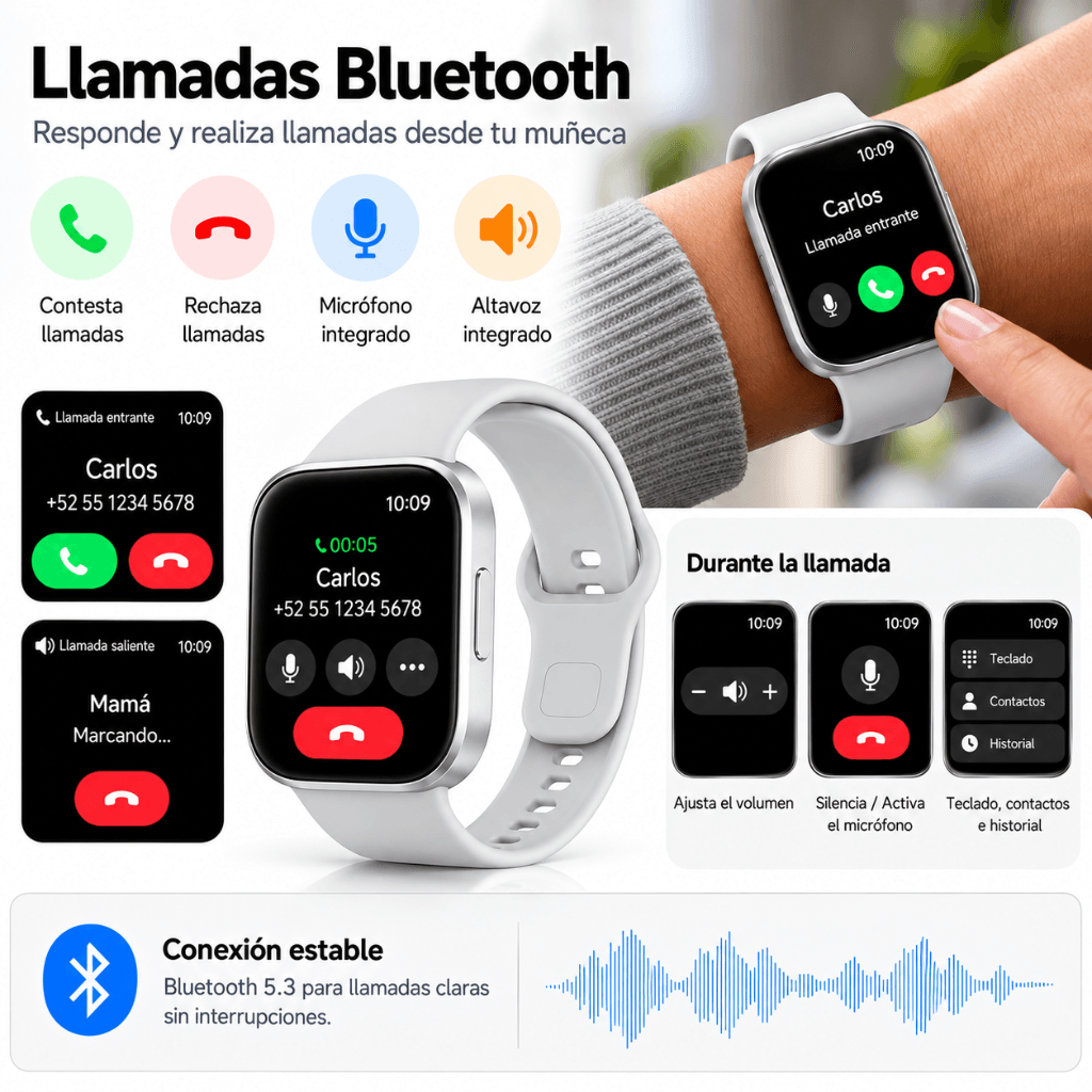 SMARTWATCH XIAMI REDMI WATCH 6 ACTIVE (PLATA) + AUDIFONOS HH MORE T 55 (PLATA) — imagen 3
