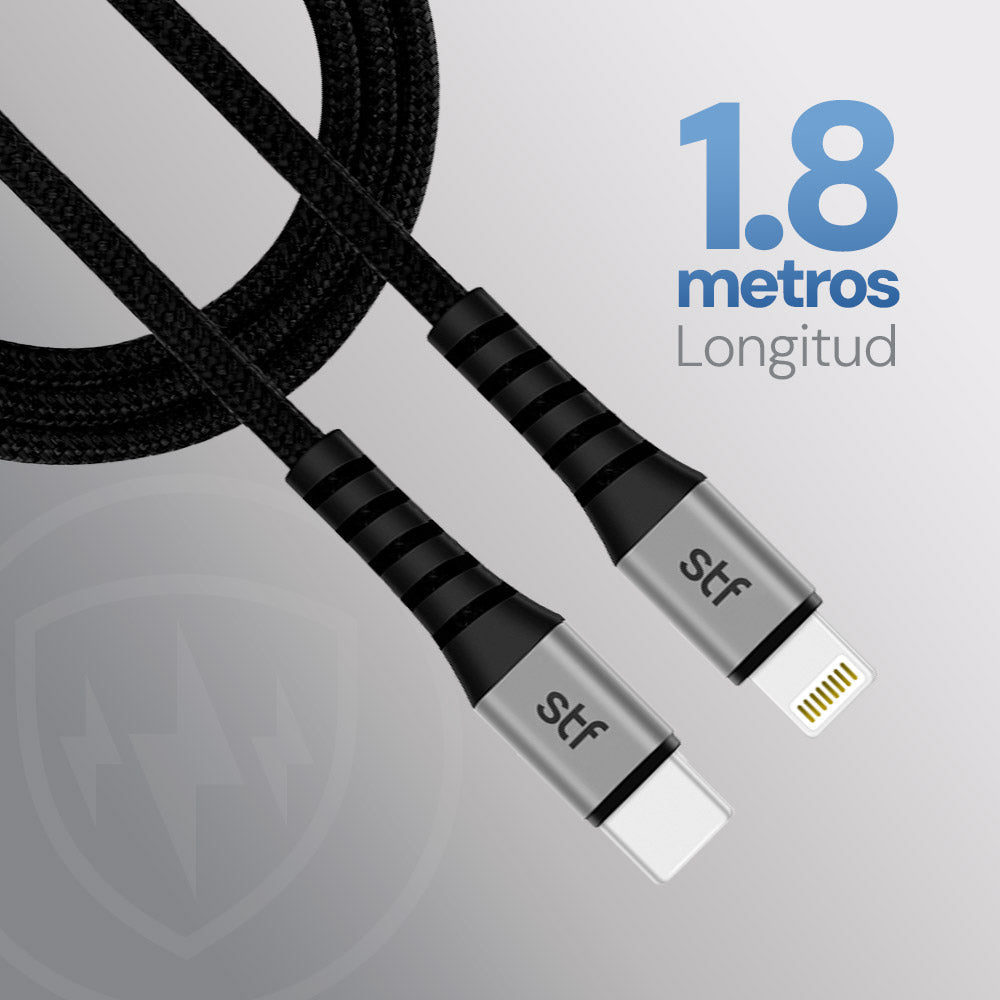Cable Tipo C a Lightning 1.8m Carga Ultra Rápida 30W MFi Certificado — imagen 3