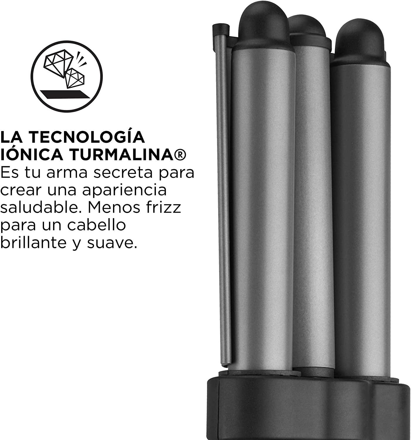 Waflera Rizadora Revlon Jumbo Rv084 Ceramica 3 Barriles — imagen 2