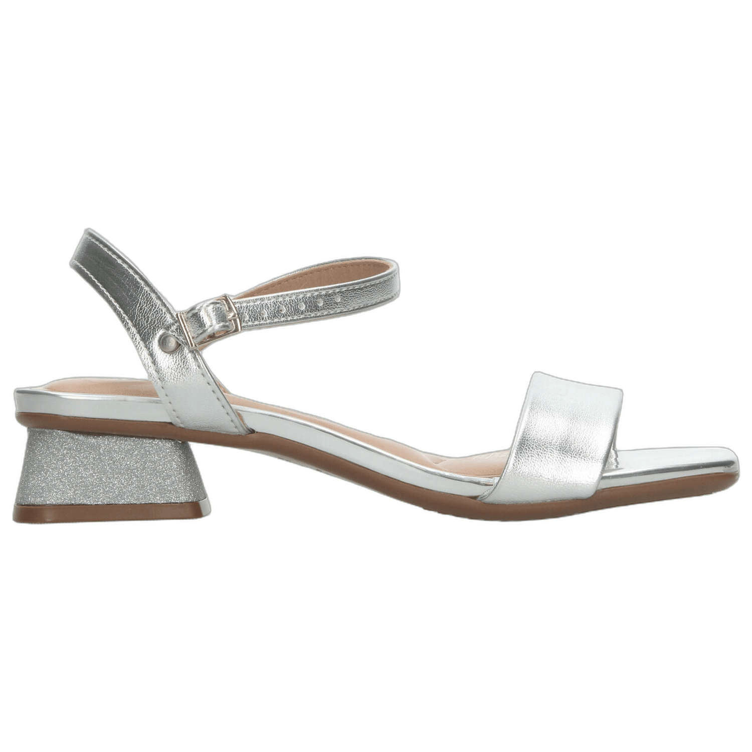 Sandalias Beira Rio Dama Fiesta Plateado Mujer — imagen 1
