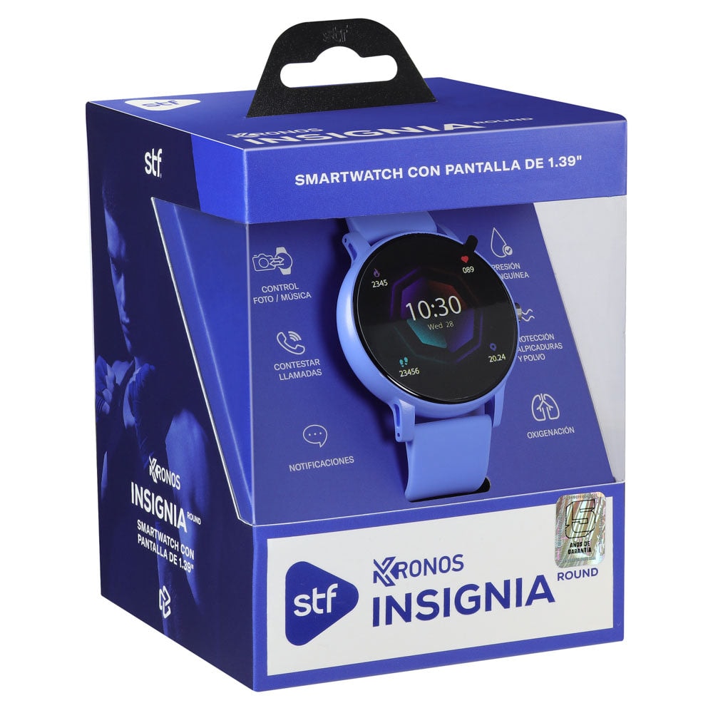 Smartwatch Reloj Kronos Insignia Round STF Pantalla 1.3" Resistencia al agua IP65 Lila — imagen 6
