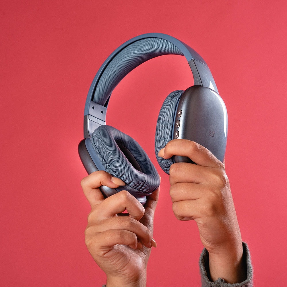 Audífonos inalámbricos On Ear STF Aurum 10hrs Uso Azul — imagen 6