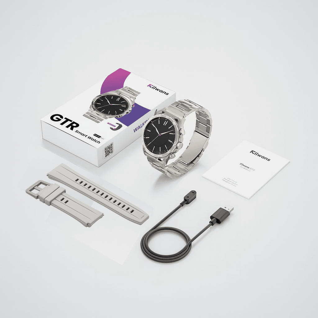 Combo Smartwatch Filwans GTR Plata + Audífonos HH More T55 Pro & Mini Bluetooth TWS — imagen 7