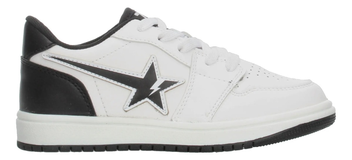 Tenis Vavito Estrella Hombre Casual Sneakers Cómodo Cintas Ajustable Blanco Juvenil T18-26 — imagen 10