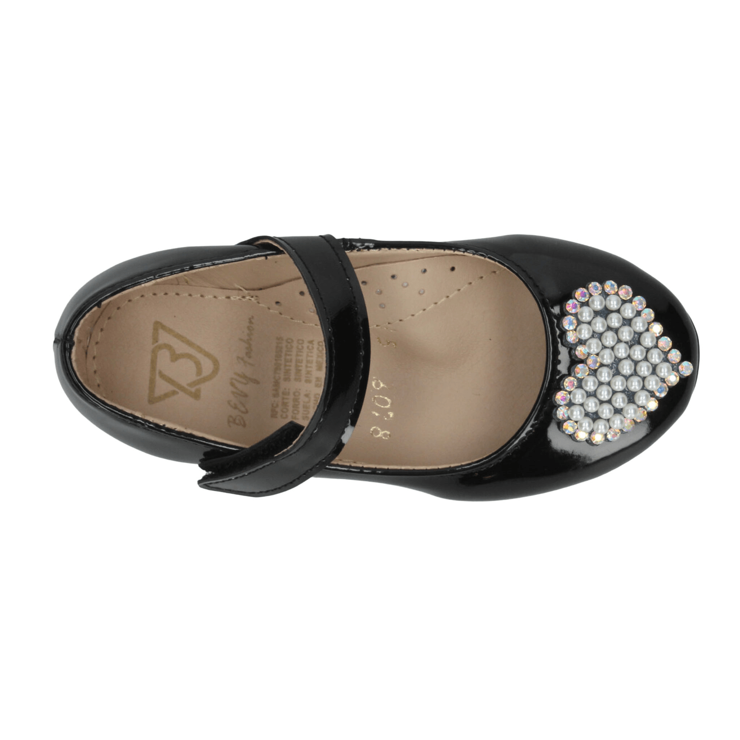 Zapato Bevy Fashion Niña Casual Negro Infantil T15-18 — imagen 8