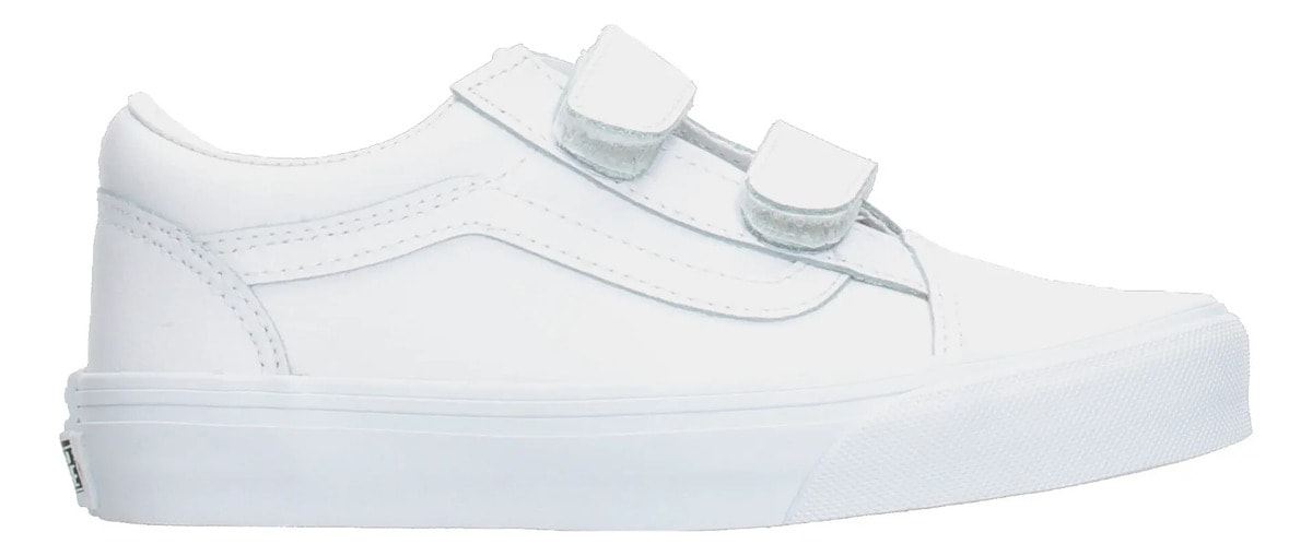 Tenis Vans Old Skool V Classic Niño Casual Blanco Infantil T11-15 — imagen 10
