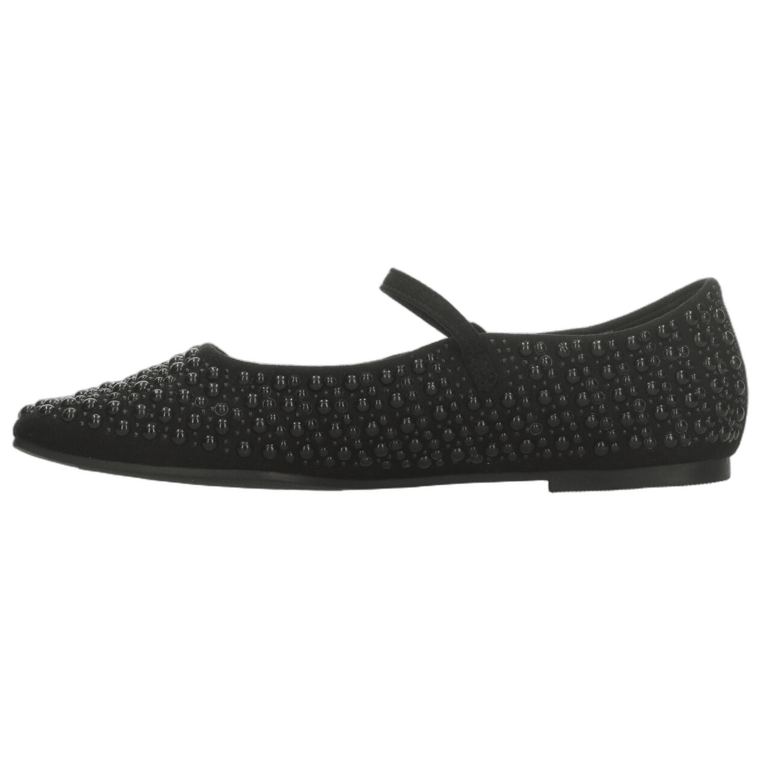 Flat Perugia Dama Mary Jane Casual Perlas Negro Mujer — imagen 5