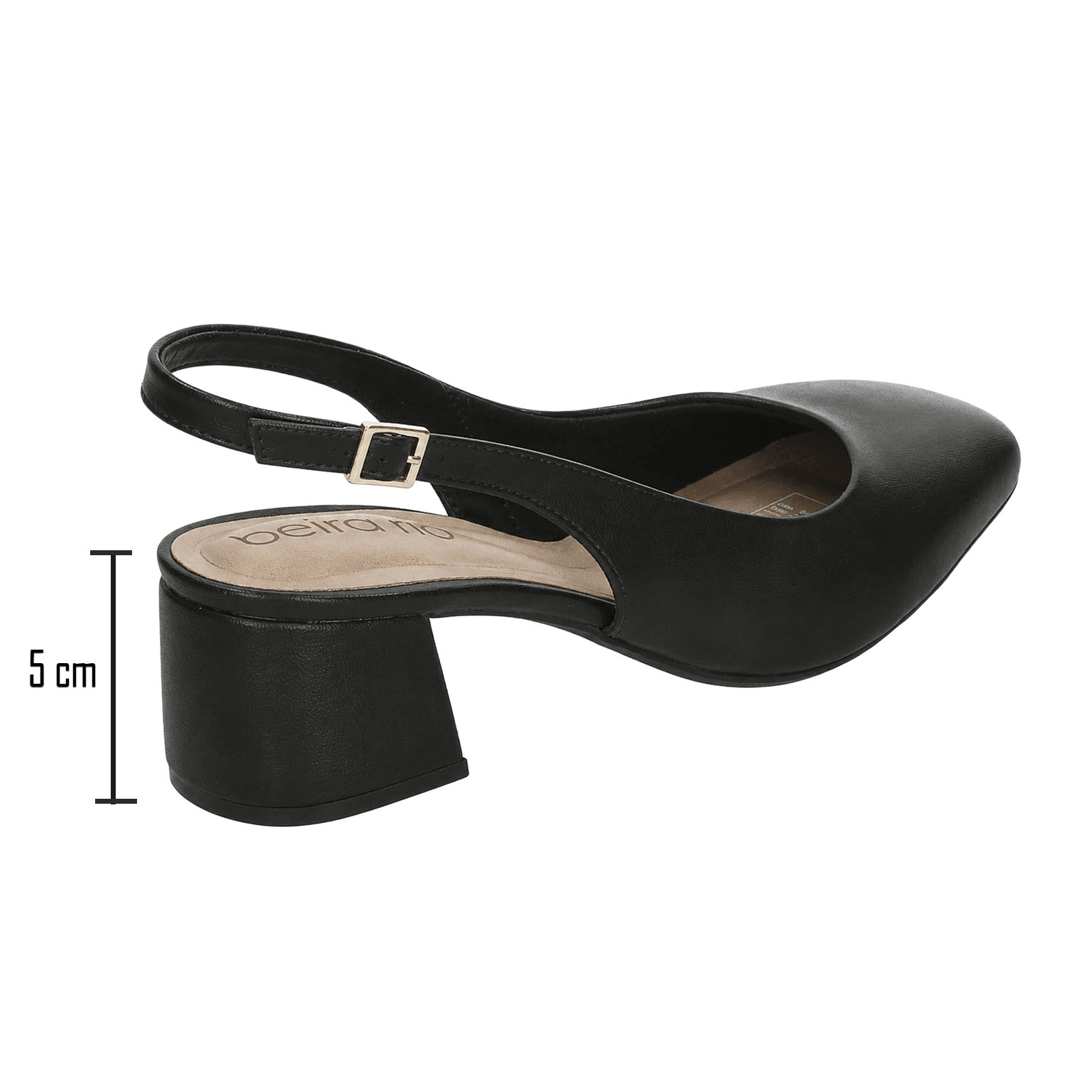 Zapatilla Beira Rio Dama Negro Casual Slingback Mujer — imagen 4