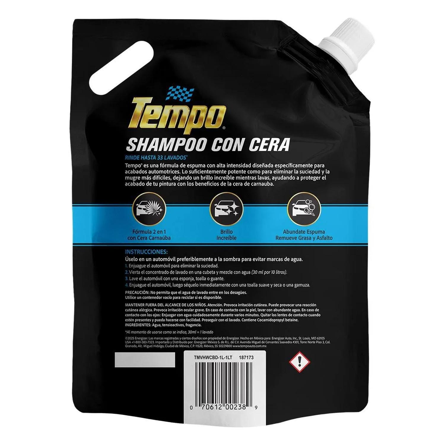 SHAMPOO PARA COCHE CON CERA TEMPO 500ML E304293000 — imagen 2