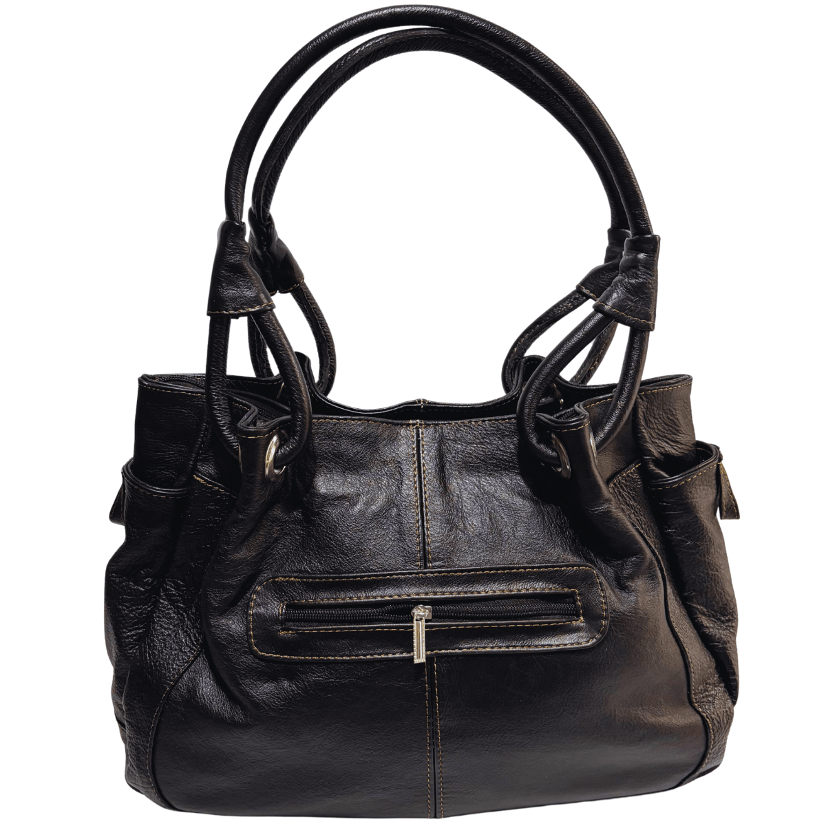 Bolsa De Piel Cuero Genuino Para Mujer Tendencia De Moda Ale — imagen 8