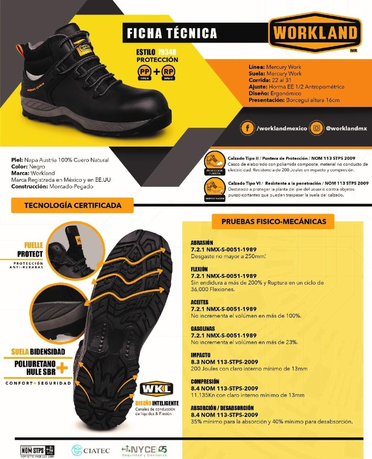 Bota Trabajo Hombre Casco Antipenetración Workland 79348 — imagen 2