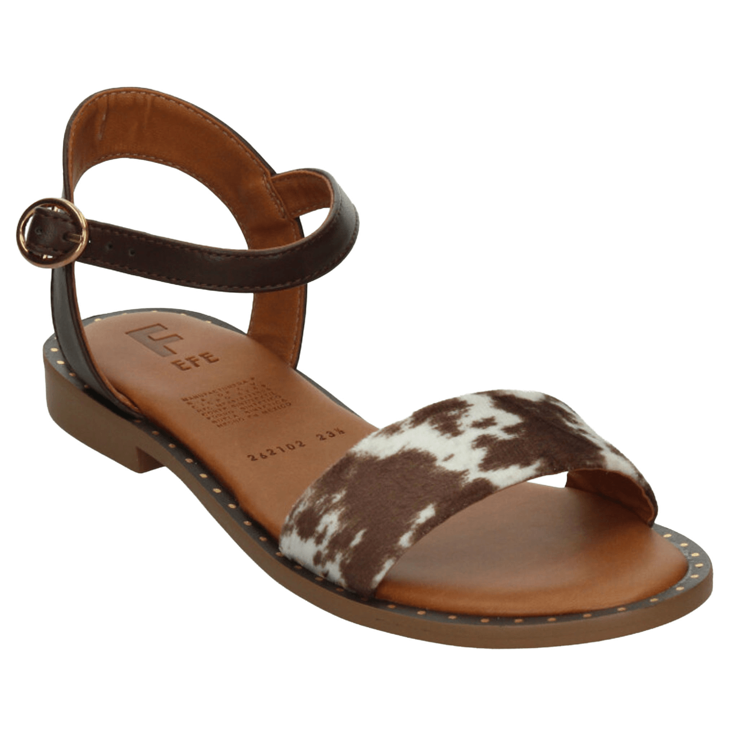 Sandalia EFE Dama Casual Animal print Hebilla Café Mujer — imagen 4