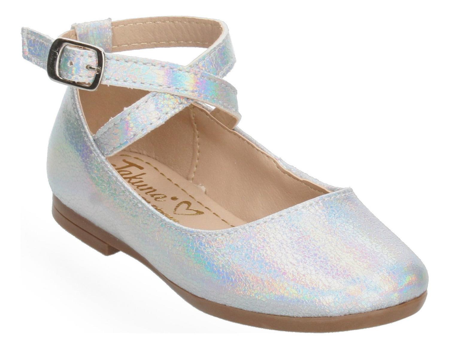 Flats Jakuna Niña Casual Plateado Tornasol Infantil T18-24 — imagen 2