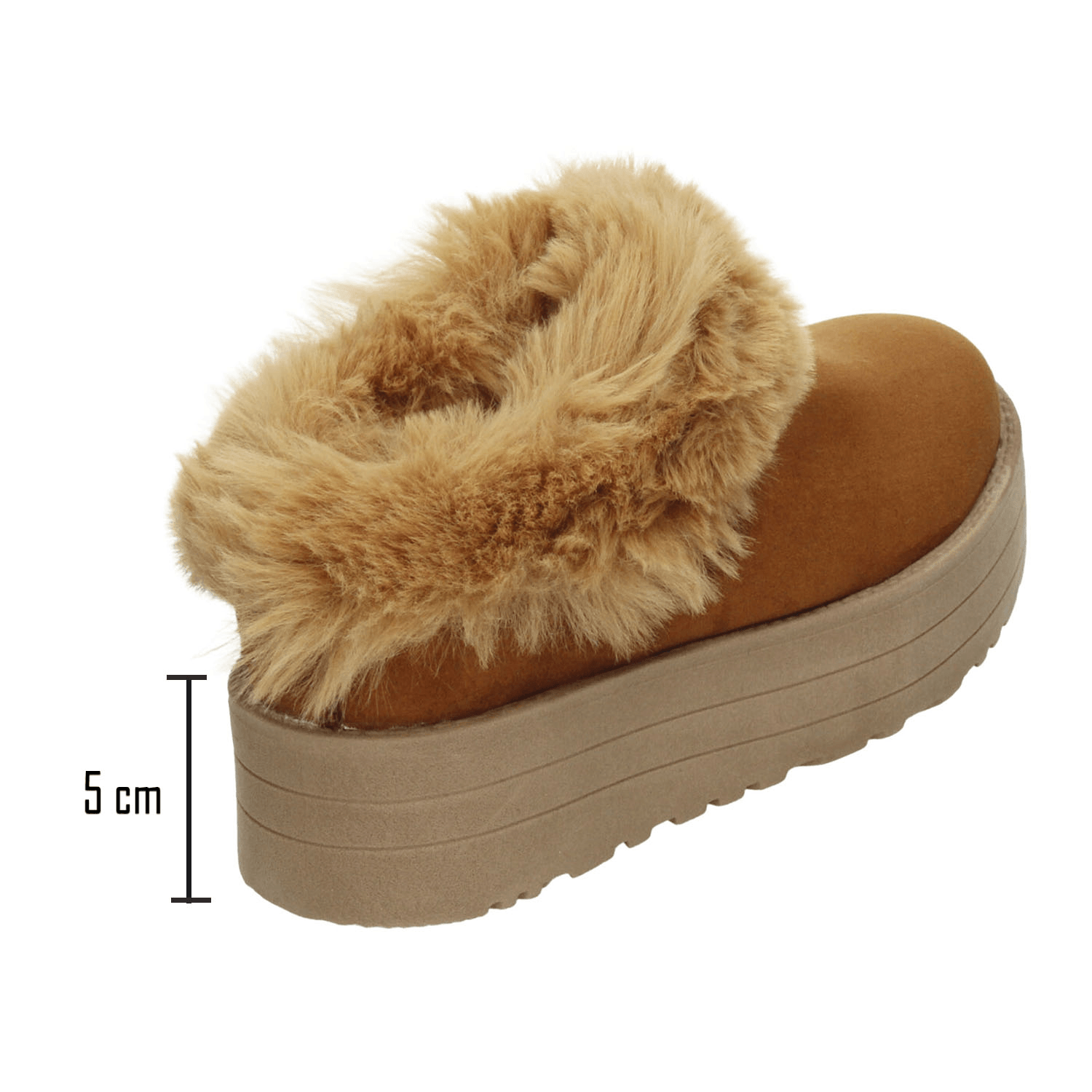 Zueco Rojo Cereza Dama Casual Pantufla Plataforma Café Mujer — imagen 3