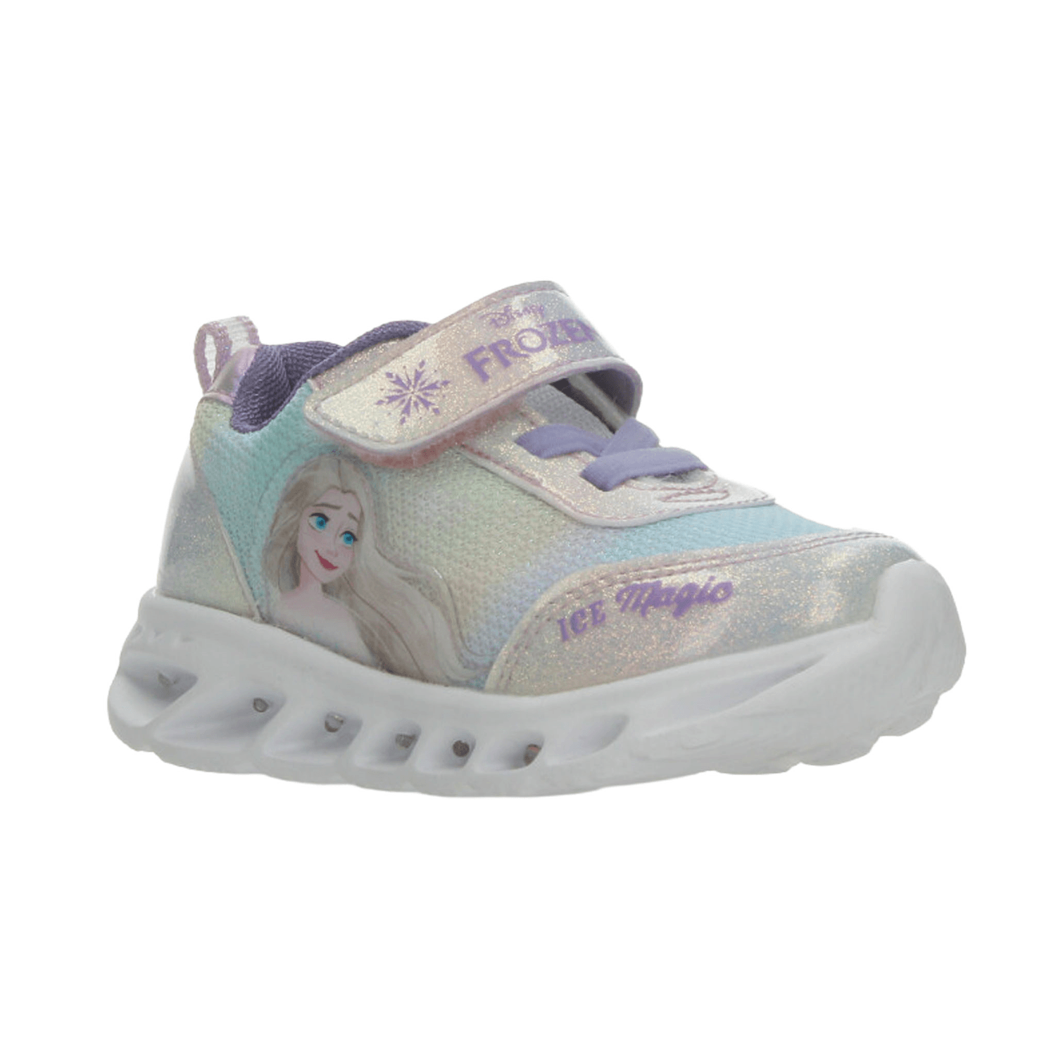 Tenis Disney Elsa Niña Casual Luz Led Blanco Infantil T18-21 — imagen 2