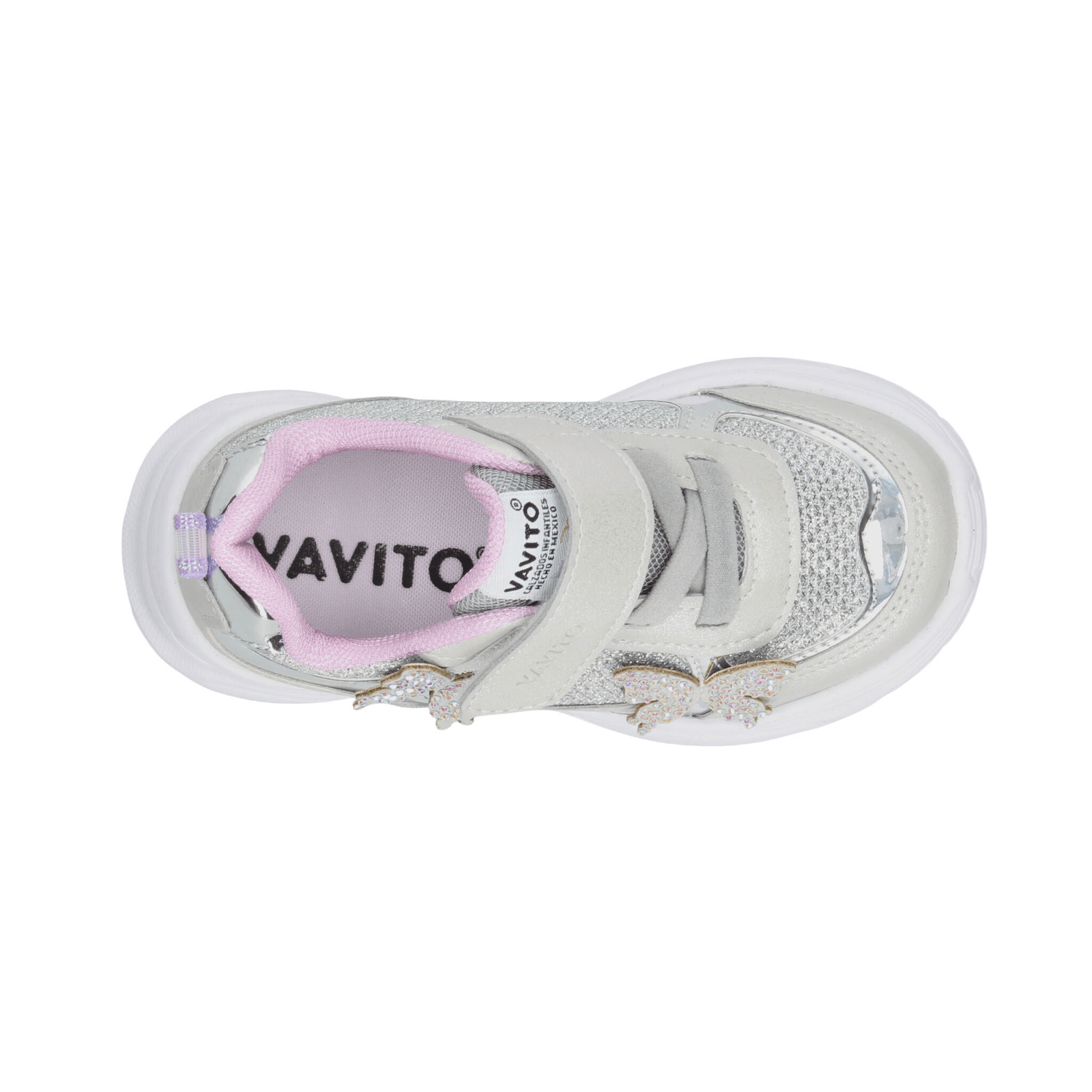 Tenis Vavito Niña Bebé Plateado Gris Casual Infantil T12-15 — imagen 9
