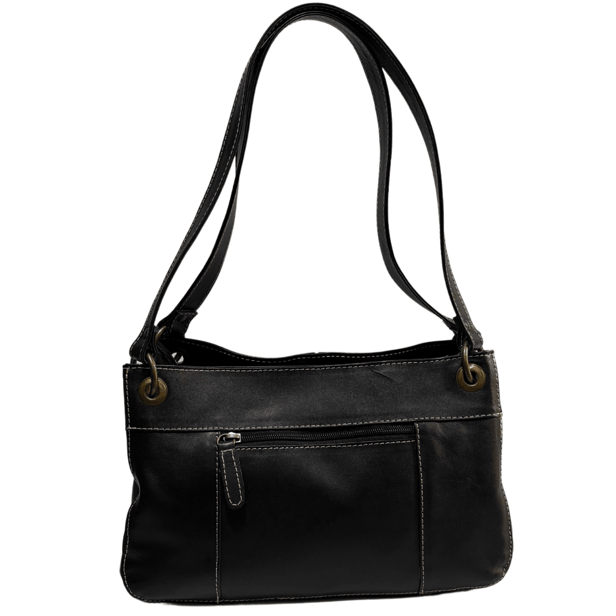 Bolsa Mujer Piel Legitima Cuero Marrón Roxy Hobo — imagen 8
